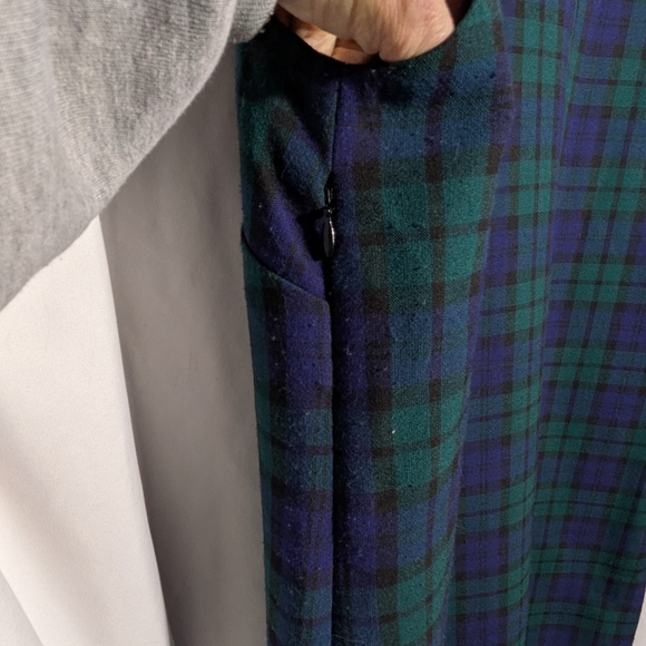 VINEYARD VINES |‎ Plaid Meredith Midi Dress Sleeveless Ruffle Neck Preppy Sz 16 - Picture 5 of 11